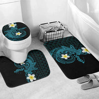 Aloha Hammerhead Shark Bathroom Set Calypso Hawaiian Kakau Tribal Tattoo LT9 Mat Set Only (3 pcs) One Size Blue - Polynesian Pride