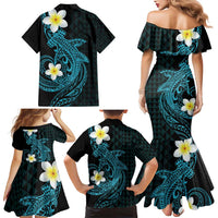 Aloha Hammerhead Shark Family Matching Mermaid Dress and Hawaiian Shirt Calypso Hawaiian Kakau Tribal Tattoo LT9 - Polynesian Pride