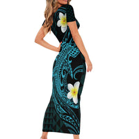 Aloha Hammerhead Shark Family Matching Short Sleeve Bodycon Dress and Hawaiian Shirt Calypso Hawaiian Kakau Tribal Tattoo LT9 - Polynesian Pride