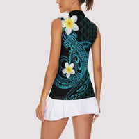 Aloha Hammerhead Shark Women Sleeveless Polo Shirt Calypso Hawaiian Kakau Tribal Tattoo LT9 - Polynesian Pride