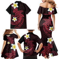 Aloha Hammerhead Shark Family Matching Mermaid Dress and Hawaiian Shirt Feverish Pink Hawaiian Kakau Tribal Tattoo LT9 - Polynesian Pride