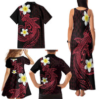 Aloha Hammerhead Shark Family Matching Tank Maxi Dress and Hawaiian Shirt Feverish Pink Hawaiian Kakau Tribal Tattoo LT9 - Polynesian Pride