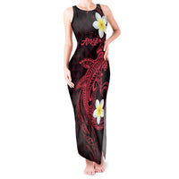 Aloha Hammerhead Shark Tank Maxi Dress Feverish Pink Hawaiian Kakau Tribal Tattoo LT9 Women Pink - Polynesian Pride