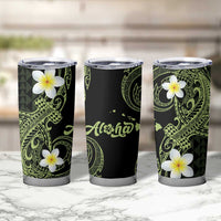 Aloha Hammerhead Shark Tumbler Cup Lime Rickey Hawaiian Kakau Tribal Tattoo