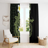 Aloha Hammerhead Shark Window Curtain Lime Rickey Hawaiian Kakau Tribal Tattoo