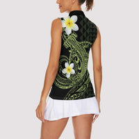 Aloha Hammerhead Shark Women Sleeveless Polo Shirt Lime Rickey Hawaiian Kakau Tribal Tattoo LT9 - Polynesian Pride