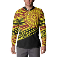 Personalised Tonga Ha apai High School Button Sweatshirt Ngatu Fonulei Pattern
