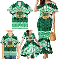 Personalised Tonga Saineha High School Family Matching Mermaid Dress and Hawaiian Shirt Polynesian Ngatu Tribal LT9 - Polynesian Pride