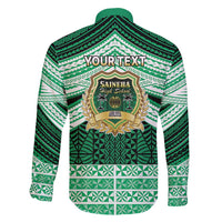 Personalised Tonga Saineha High School Family Matching Puletasi and Hawaiian Shirt Polynesian Ngatu Tribal