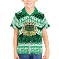 Personalised Tonga Saineha High School Family Matching Summer Maxi Dress and Hawaiian Shirt Polynesian Ngatu Tribal