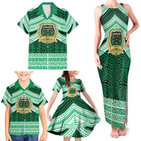 Personalised Tonga Saineha High School Family Matching Tank Maxi Dress and Hawaiian Shirt Polynesian Ngatu Tribal LT9 - Polynesian Pride