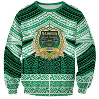 Personalised Tonga Saineha High School Sweatshirt Polynesian Ngatu Tribal