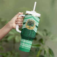 Personalised Tonga Saineha High School Tumbler With Handle Polynesian Ngatu Tribal