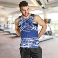 Personalised Tonga Taufa'ahau Pilolevu College Men Tank Top Polynesian Ngatu Tribal