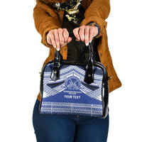 Personalised Tonga Taufa'ahau Pilolevu College Shoulder Handbag Polynesian Ngatu Tribal