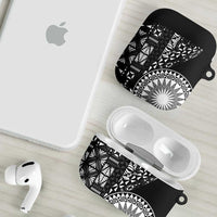 Black Tongan Ngatu Fonulei Pattern AirPods Case LT9 - Polynesian Pride
