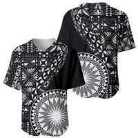 Black Tongan Ngatu Fonulei Pattern Baseball Jersey LT9 - Polynesian Pride