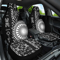 Black Tongan Ngatu Fonulei Pattern Car Seat Cover LT9 One Size Black - Polynesian Pride