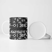 Black Tongan Ngatu Fonulei Pattern Ceramic Mug LT9 - Polynesian Pride