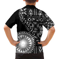 Black Tongan Ngatu Fonulei Pattern Hawaiian Shirt