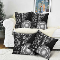 Black Tongan Ngatu Fonulei Pattern Pillow Cover LT9 - Polynesian Pride