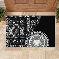 Black Tongan Ngatu Fonulei Pattern Rubber Doormat
