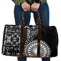 Black Tongan Ngatu Fonulei Pattern Travel Bag LT9 Black - Polynesian Pride