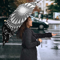 Black Tongan Ngatu Fonulei Pattern Umbrella LT9 - Polynesian Pride