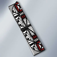 Red Tongan Ngatu Fonulei Pattern Auto Sun Shade LT9 - Polynesian Pride