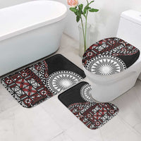 Red Tongan Ngatu Fonulei Pattern Bathroom Set LT9 - Polynesian Pride