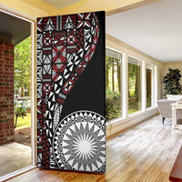 Red Tongan Ngatu Fonulei Pattern Door Cover LT9 - Polynesian Pride