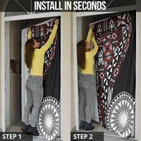 Red Tongan Ngatu Fonulei Pattern Door Cover LT9 - Polynesian Pride