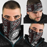 Red Tongan Ngatu Fonulei Pattern Neck Gaiter LT9 - Polynesian Pride