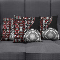 Red Tongan Ngatu Fonulei Pattern Pillow Cover LT9 - Polynesian Pride