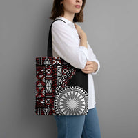 Red Tongan Ngatu Fonulei Pattern Tote Bag LT9 - Polynesian Pride