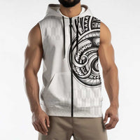 Hawaii and Japanese Culture Personalised Sleeveless Zip Hoodie With Polynesian Tribal Tattoo Style - Polynesian Pride