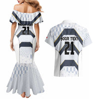 Japan Pacific Rugby 2022-23 Custom Couples Matching Mermaid Dress and Hawaiian Shirt Black Sakura Japanese Wave Pattern