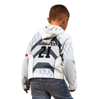 Japan Pacific Rugby 2022-23 Custom Kid Hoodie Black Sakura Japanese Wave Pattern