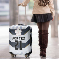 Japan Pacific Rugby 2022-23 Custom Luggage Cover Black Sakura Japanese Wave Pattern