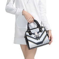 Japan Pacific Rugby 2022-23 Custom Shoulder Handbag Black Sakura Japanese Wave Pattern