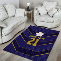 Japan Pacific Rugby 2022-23 Custom Area Rug Blue Sakura Japanese Wave Pattern