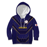 Japan Pacific Rugby 2022-23 Custom Kid Hoodie Blue Sakura Japanese Wave Pattern