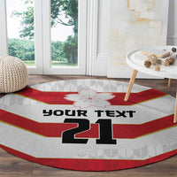 Japan Pacific Rugby 2022-23 Custom Round Carpet Red Sakura Japanese Wave Pattern