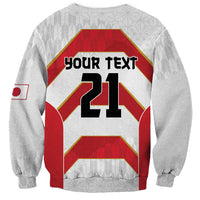 Japan Pacific Rugby 2022-23 Custom Sweatshirt Red Sakura Japanese Wave Pattern