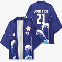 Japan Pacific Rugby Custom Kimono Go Sakura Japanese Wave Pattern - Polynesian Pride