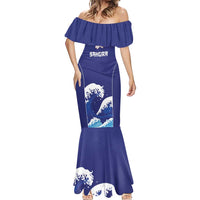 Japan Pacific Rugby Custom Mermaid Dress Go Sakura Japanese Wave Pattern LT9 - Polynesian Pride