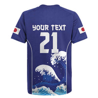 Japan Pacific Rugby Custom Rugby Jersey Go Sakura Japanese Wave Pattern