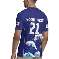 Japan Pacific Rugby Custom Rugby Jersey Go Sakura Japanese Wave Pattern