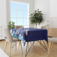 Japan Pacific Rugby Custom Tablecloth Go Sakura Japanese Wave Pattern