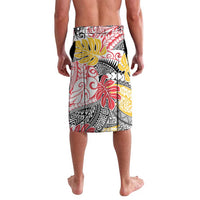 Japanese Samurai Warrior Lavalava Colorful Polynesian Tattoo Style